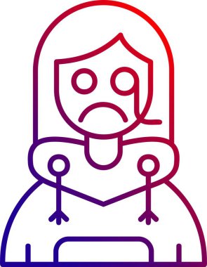 Maskeli üzgün adam.