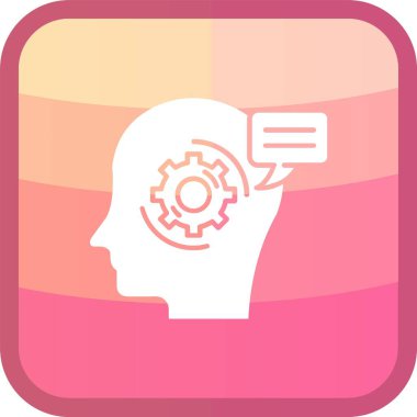 Güzel Beyin Vektörü Glyph simgesi