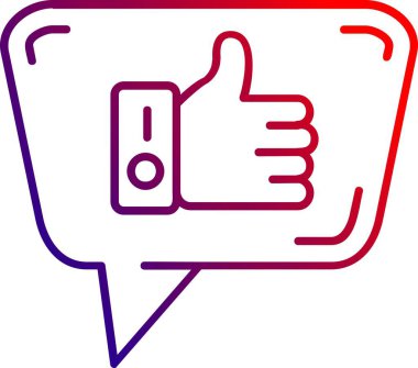 Kırmızı ve mavi ikonun vektör illüstrasyonu