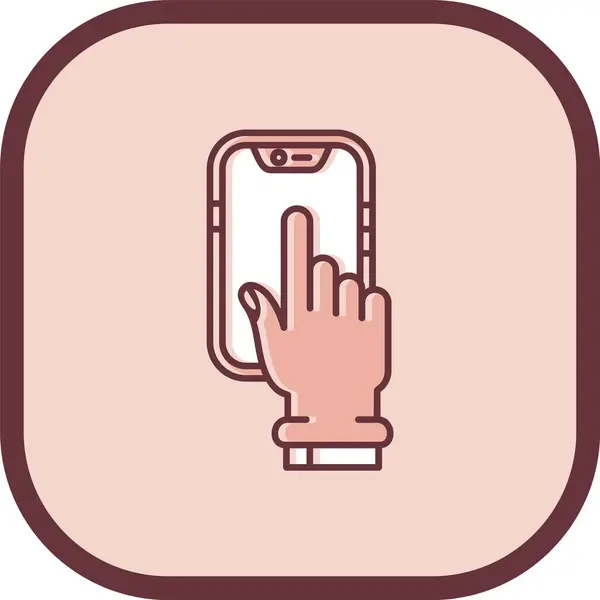 El ile smartphone kutsal kişilerin resmi, vektör çizim
