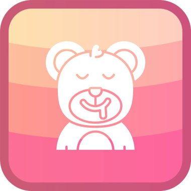 Ayı ağı simgesi basit illüstrasyon