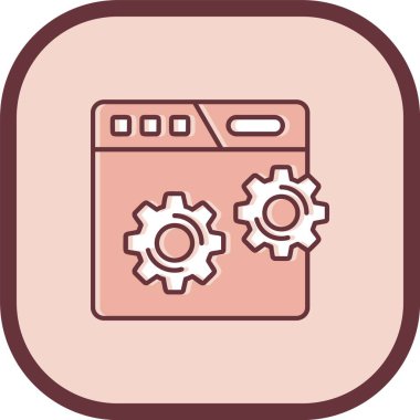 vektör ayarları düz simge