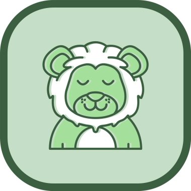 Maskeli bir ayı ve beyaz arka planda izole edilmiş bir havlu ikonu. vektör illüstrasyonu