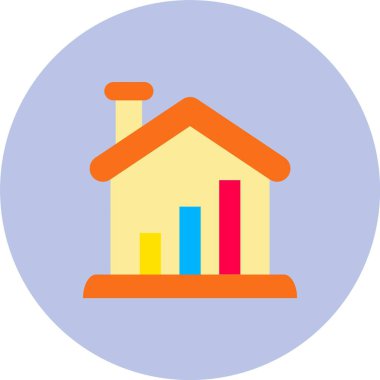 Ev. Web simgesi basit illüstrasyon