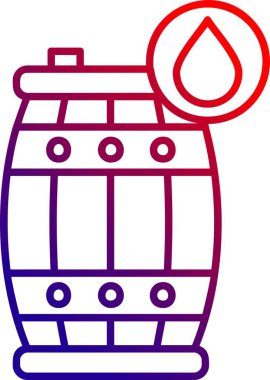 Bir varil simgesinin vektör illüstrasyonu