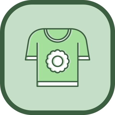 Eşsiz Gömlek Vektör Satırı Simgesi