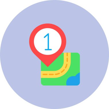 rota konumu simgesi. vektör illüstrasyonu