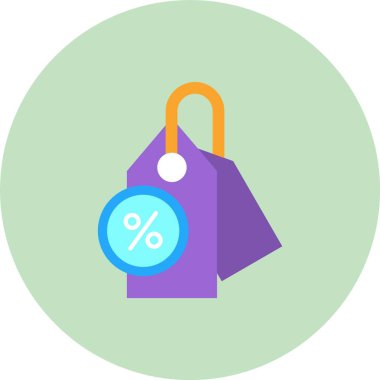 İndirim etiketi simgesi. vektör illüstrasyonu