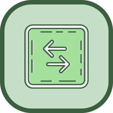 doğru yönde ok simgesi doldurulmuş dış hat biçimi