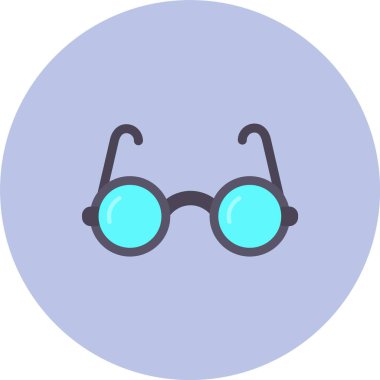 Gözlük. Web simgesi basit illüstrasyon