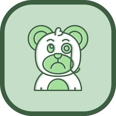 Kemik vektör çizgisi simgesine sahip eşsiz bir köpek