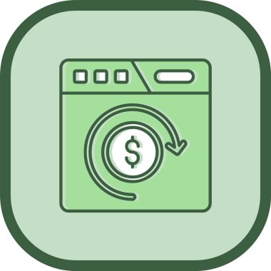 Para makinesi. Basit web vektörü