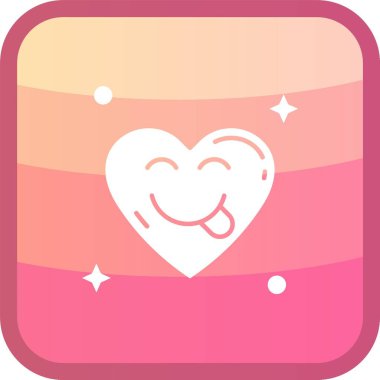 Düz stil sevgililer günü ikonu