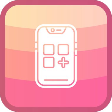 Cep telefonu simgesi, vektör illüstrasyonu