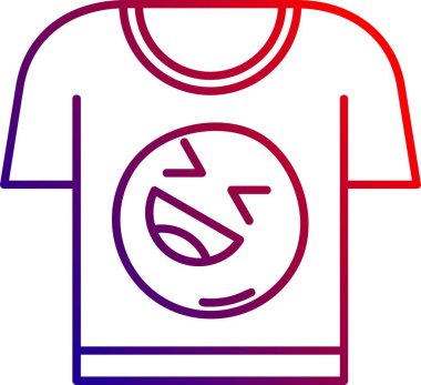 Bir t-shirt simgesinin vektör illüstrasyonu