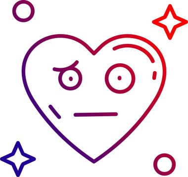 Yüzü olan bir kalp Öpücük ve öpücükle