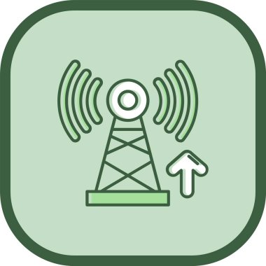 Benzersiz radyo kulesi vektör simgesi