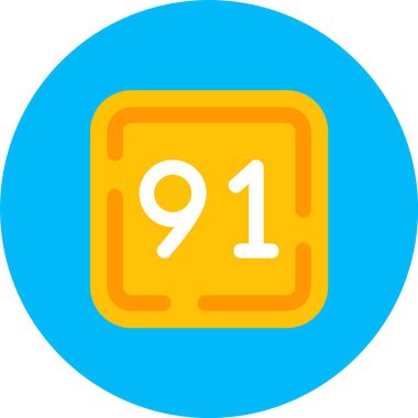 Vektör illüstrasyon simgesi, basit ve modern ve kare ile 9 numara