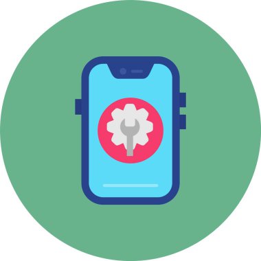 Cep telefonlu akıllı telefon. vektör illüstrasyonu