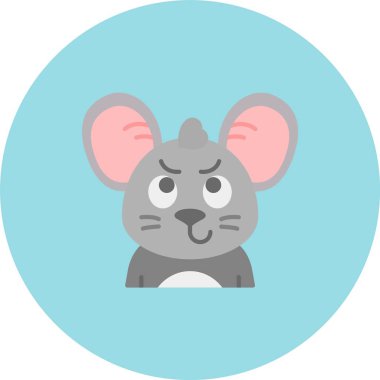 Şirin bir çizgi film simgesinin vektör çizimi