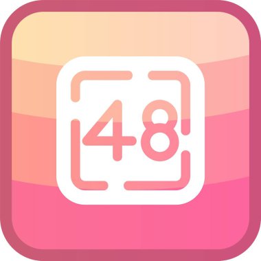 4 numaralı simge, düz tasarım biçimi