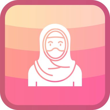 Bir dişi avatarın vektör çizimi