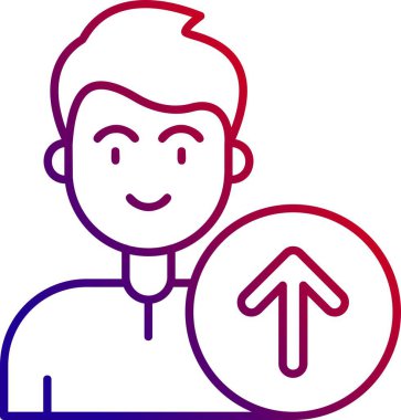 Bir erkek simgesinin vektör illüstrasyonu