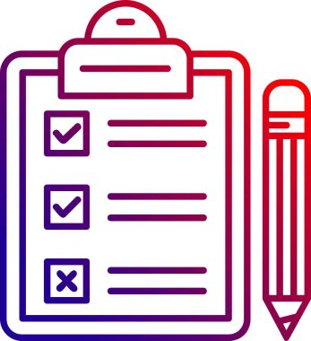 vektör kontrol listesi simgesi, vektör illüstrasyonu