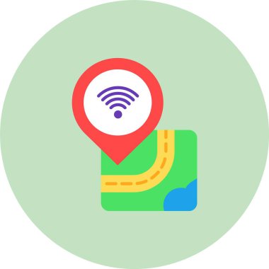 GPS konum haritası simgesi. vektör illüstrasyonu