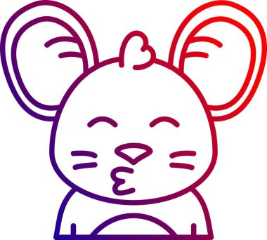 Şirin çizgi film faresinin vektör çizimi