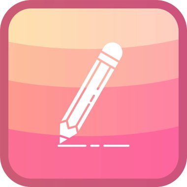 Kalem simgesi basit düz illüstrasyon