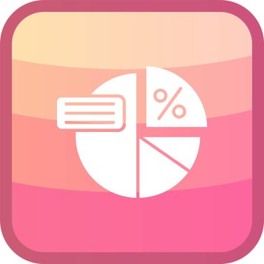 vektör yüzdesi çizelgesi simgesi