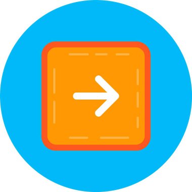 vektör Yönü düz simgesi