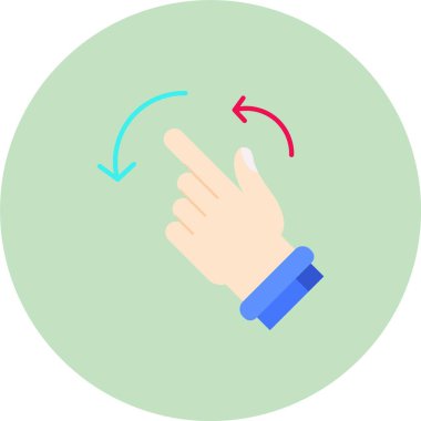 El yuvarlak bir düğme tutuyor.