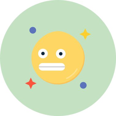 Ay, yıldızlar, gezegen, uzay, düz simge vektör görüntüsü.