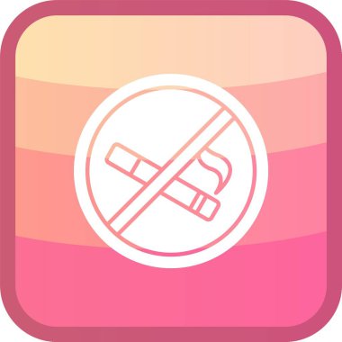 Moda biçimi izole edilmiş arkaplanda sigara içme simgesi yok