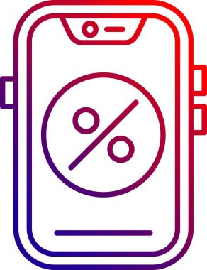 Cep telefonu ve sunum için vektör simgesi