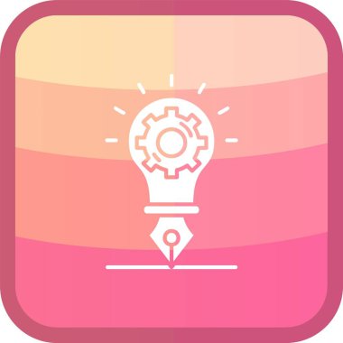 soyut grupta izole edilmiş yaratıcı fikir simgesi