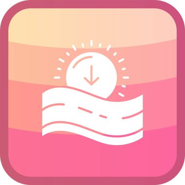 güzel günbatımı vektör simgesi