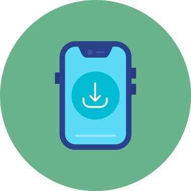 Akıllı telefon simgesinin vektör illüstrasyonu