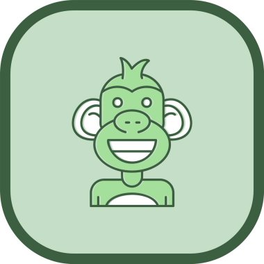 maymun ikon vektör illüstrasyonu