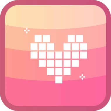 Bir kalp simgesinin vektör illüstrasyonu