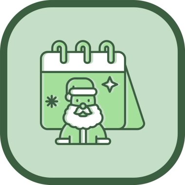 Noel Baba ikonu. vektör illüstrasyonu