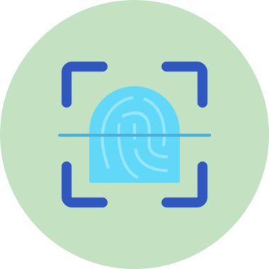 parmak izi ikonu vektör illüstrasyonu