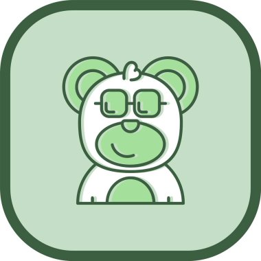 Tatlı çizgi film ayısının vektör çizimi