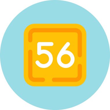 Takvim 5 vektör düz renk simgesi