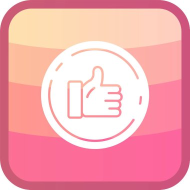 Başparmak yukarı. Web simgesi