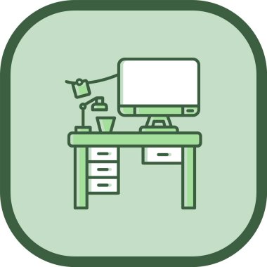 Masaüstü ve dizüstü vektör resimli bilgisayar masaüstü