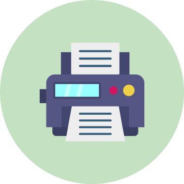 Yazıcı. Web simgesi basit illüstrasyon