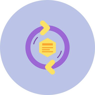 Okun simgesini basit düz illüstrasyonla tazele